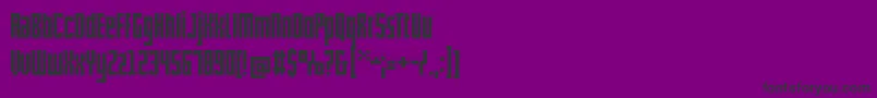 フォントPxlxxlcond – 紫の背景に黒い文字