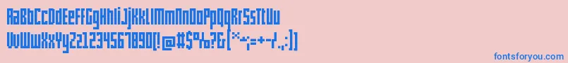 Pxlxxlcond Font – Blue Fonts on Pink Background