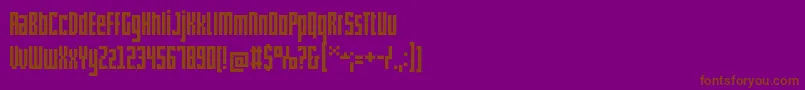 Pxlxxlcond Font – Brown Fonts on Purple Background