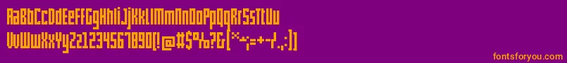 Pxlxxlcond Font – Orange Fonts on Purple Background