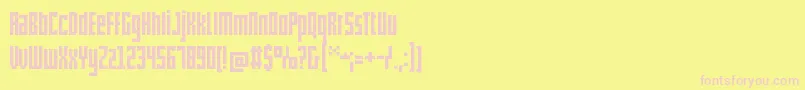 Pxlxxlcond Font – Pink Fonts on Yellow Background