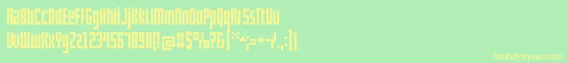 Pxlxxlcond Font – Yellow Fonts on Green Background