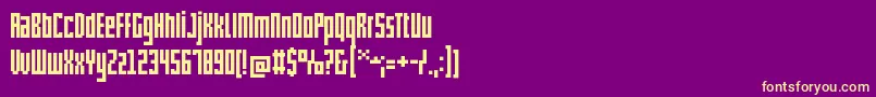 Pxlxxlcond Font – Yellow Fonts on Purple Background