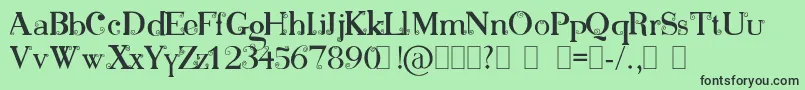 Bonnie Font – Black Fonts on Green Background