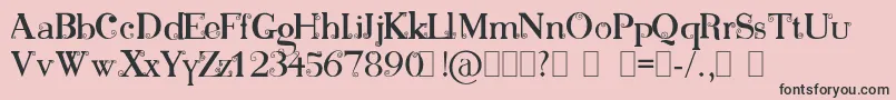 Bonnie Font – Black Fonts on Pink Background