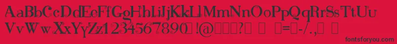 Bonnie Font – Black Fonts on Red Background