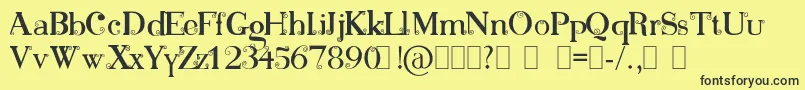 Bonnie Font – Black Fonts on Yellow Background