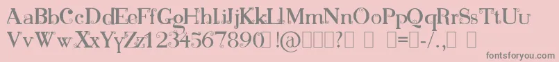 Bonnie Font – Gray Fonts on Pink Background