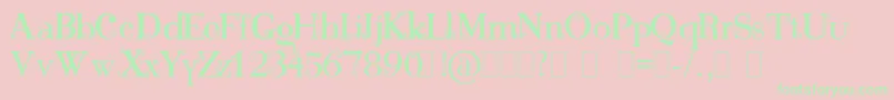 Bonnie Font – Green Fonts on Pink Background