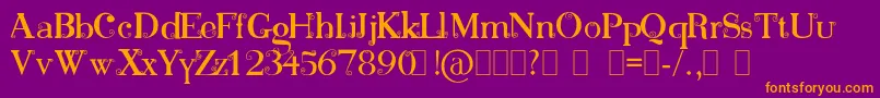 Bonnie Font – Orange Fonts on Purple Background