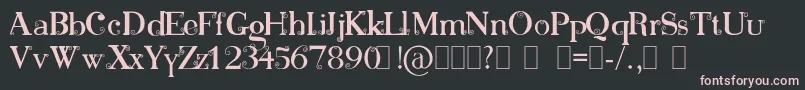 Bonnie Font – Pink Fonts on Black Background