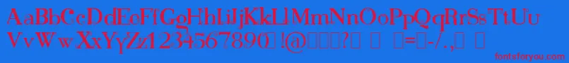 Bonnie Font – Red Fonts on Blue Background