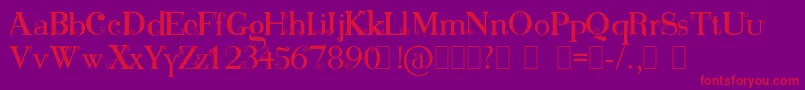 Bonnie Font – Red Fonts on Purple Background
