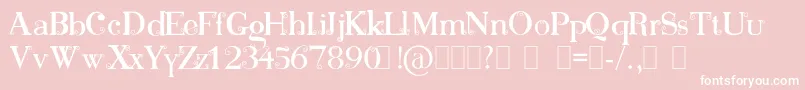 Bonnie Font – White Fonts on Pink Background