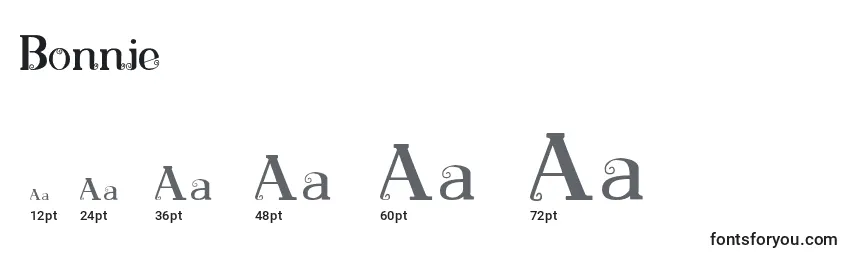 Bonnie Font Sizes