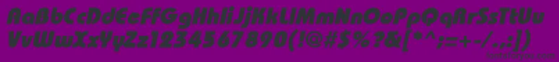 BahamasHeavyItalic Font – Black Fonts on Purple Background