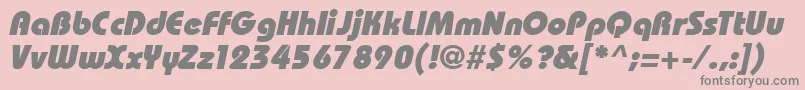 BahamasHeavyItalicフォントについての詳細 フォントBahamasHeavyItalic – ピンクの背景に灰色の文字