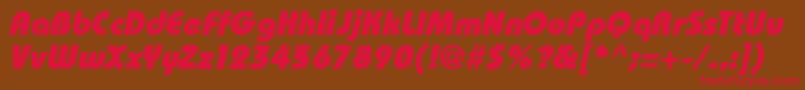 BahamasHeavyItalic Font – Red Fonts on Brown Background