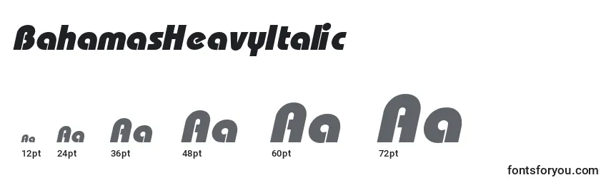 BahamasHeavyItalic Font Sizes