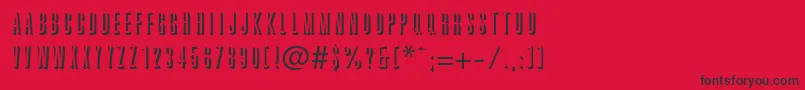 GraphiteshadowRegularDb Font – Black Fonts on Red Background