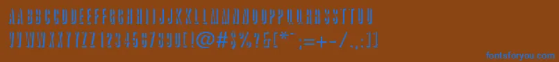 GraphiteshadowRegularDb Font – Blue Fonts on Brown Background