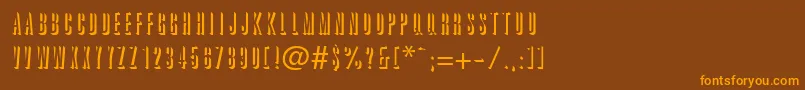 GraphiteshadowRegularDb Font – Orange Fonts on Brown Background