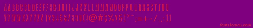 GraphiteshadowRegularDb Font – Red Fonts on Purple Background