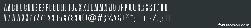 Шрифт GraphiteshadowRegularDb – белые шрифты на чёрном фоне