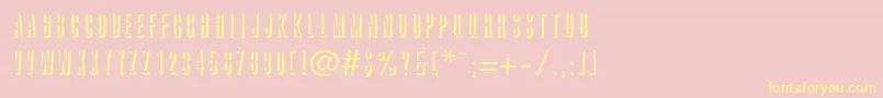 GraphiteshadowRegularDb Font – Yellow Fonts on Pink Background