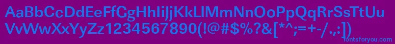 LinearstdBold Font – Blue Fonts on Purple Background