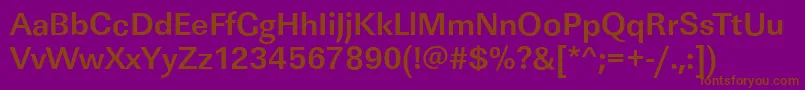 LinearstdBold Font – Brown Fonts on Purple Background