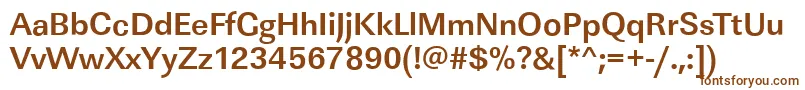 LinearstdBold-fontti – ruskeat fontit valkoisella taustalla