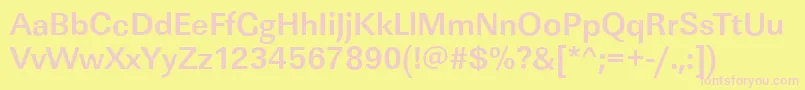 LinearstdBold Font – Pink Fonts on Yellow Background