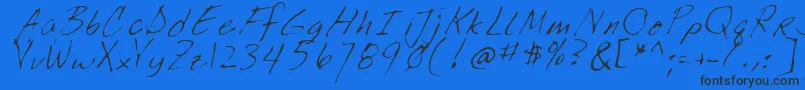フォントLookoutRegular – 黒い文字の青い背景