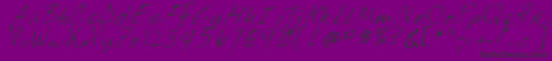 Czcionka LookoutRegular – czarne czcionki na fioletowym tle