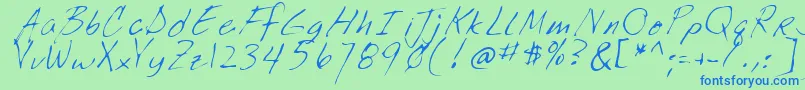 More about LookoutRegular Font LookoutRegular Font – Blue Fonts on Green Background
