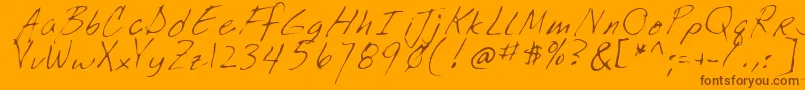 LookoutRegular Font – Brown Fonts on Orange Background