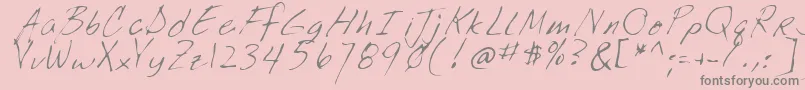 Weitere Informationen zur LookoutRegular-Schriftart LookoutRegular-Schriftart – Graue Schriften auf rosa Hintergrund