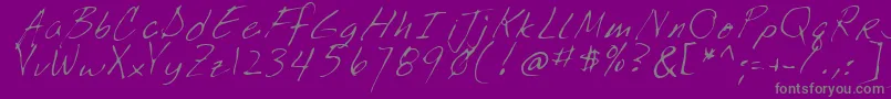 LookoutRegular-Schriftart – Graue Schriften auf violettem Hintergrund