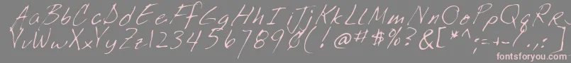 More about LookoutRegular Font LookoutRegular Font – Pink Fonts on Gray Background