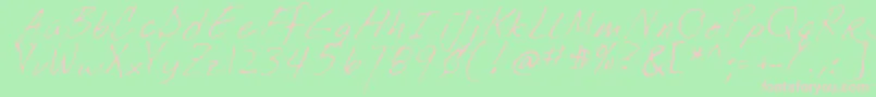 fuente LookoutRegular – Fuentes Rosadas Sobre Fondo Verde