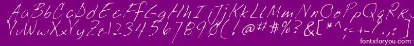 LookoutRegular-Schriftart – Rosa Schriften auf violettem Hintergrund