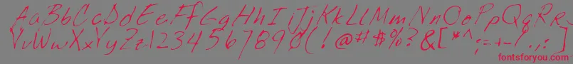 LookoutRegular Font – Red Fonts on Gray Background