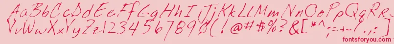 LookoutRegular Font – Red Fonts on Pink Background