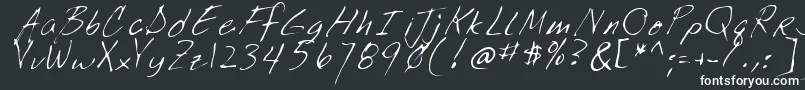 Шрифт LookoutRegular – белые шрифты на чёрном фоне