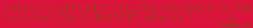 Police Kbdottydot – polices brunes sur fond rouge