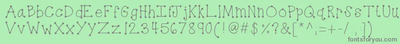 Kbdottydot Font – Gray Fonts on Green Background