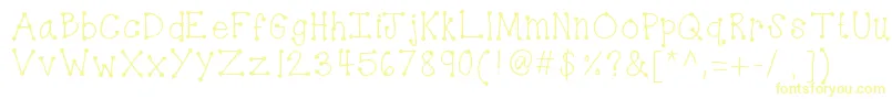 Шрифт Kbdottydot – жёлтые шрифты