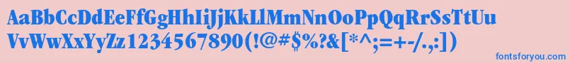 ItcgaramondstdUltcond Font – Blue Fonts on Pink Background