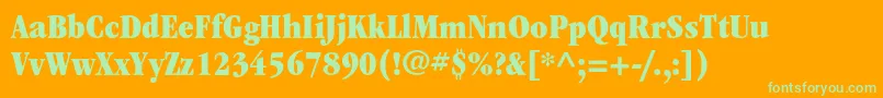 ItcgaramondstdUltcond Font – Green Fonts on Orange Background